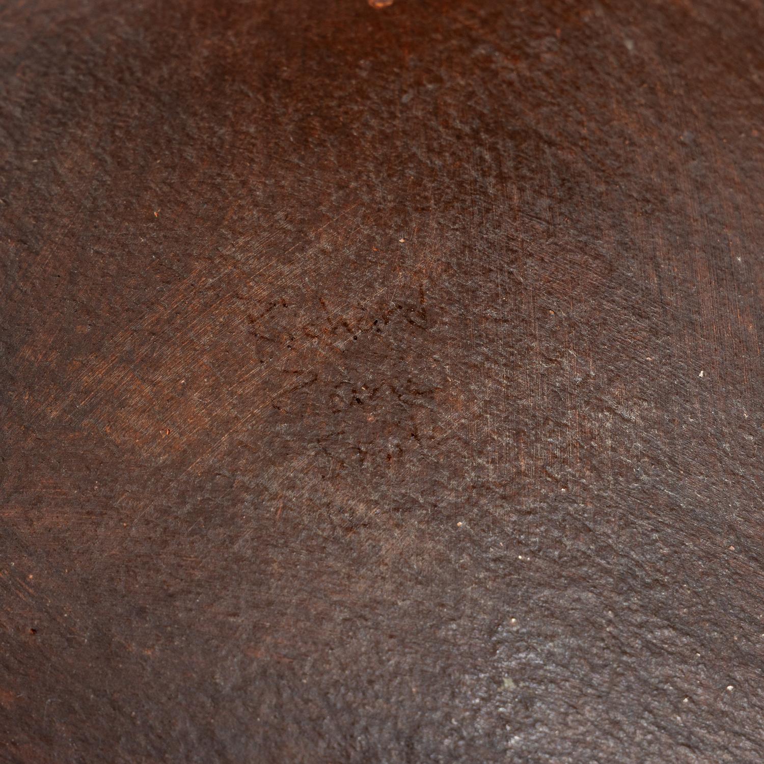 Pottery Plate, with "Embers"