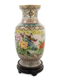 A Chinese Export Cloisonné Enamel Vase
