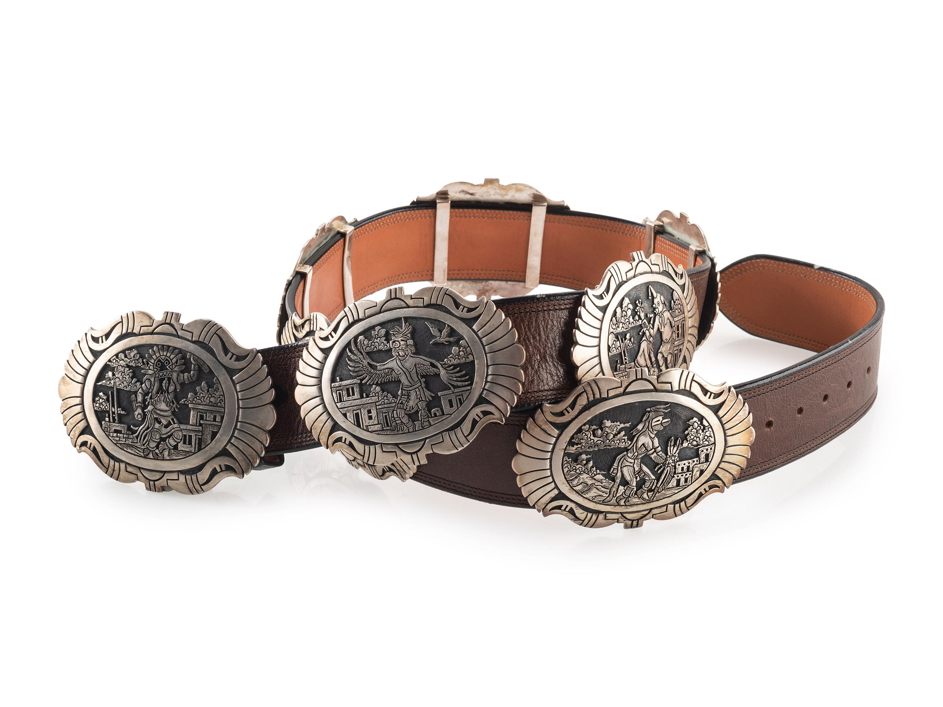Sterling Silver Storyteller Concha Belt