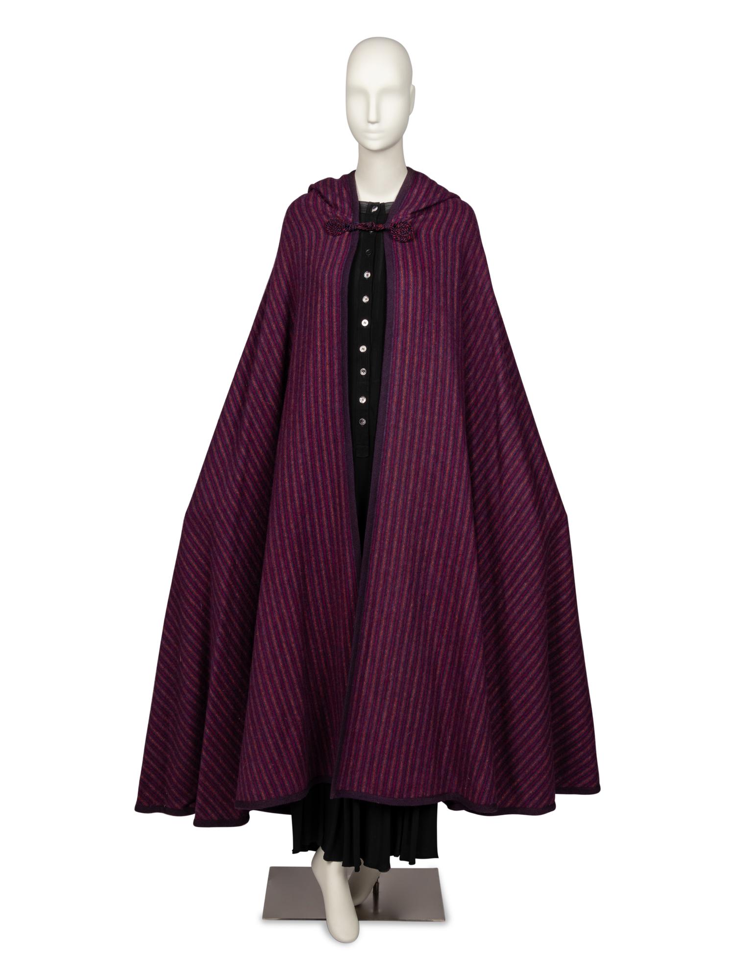 Saint Laurent Rive Gauche Wool Cape, 1970s
