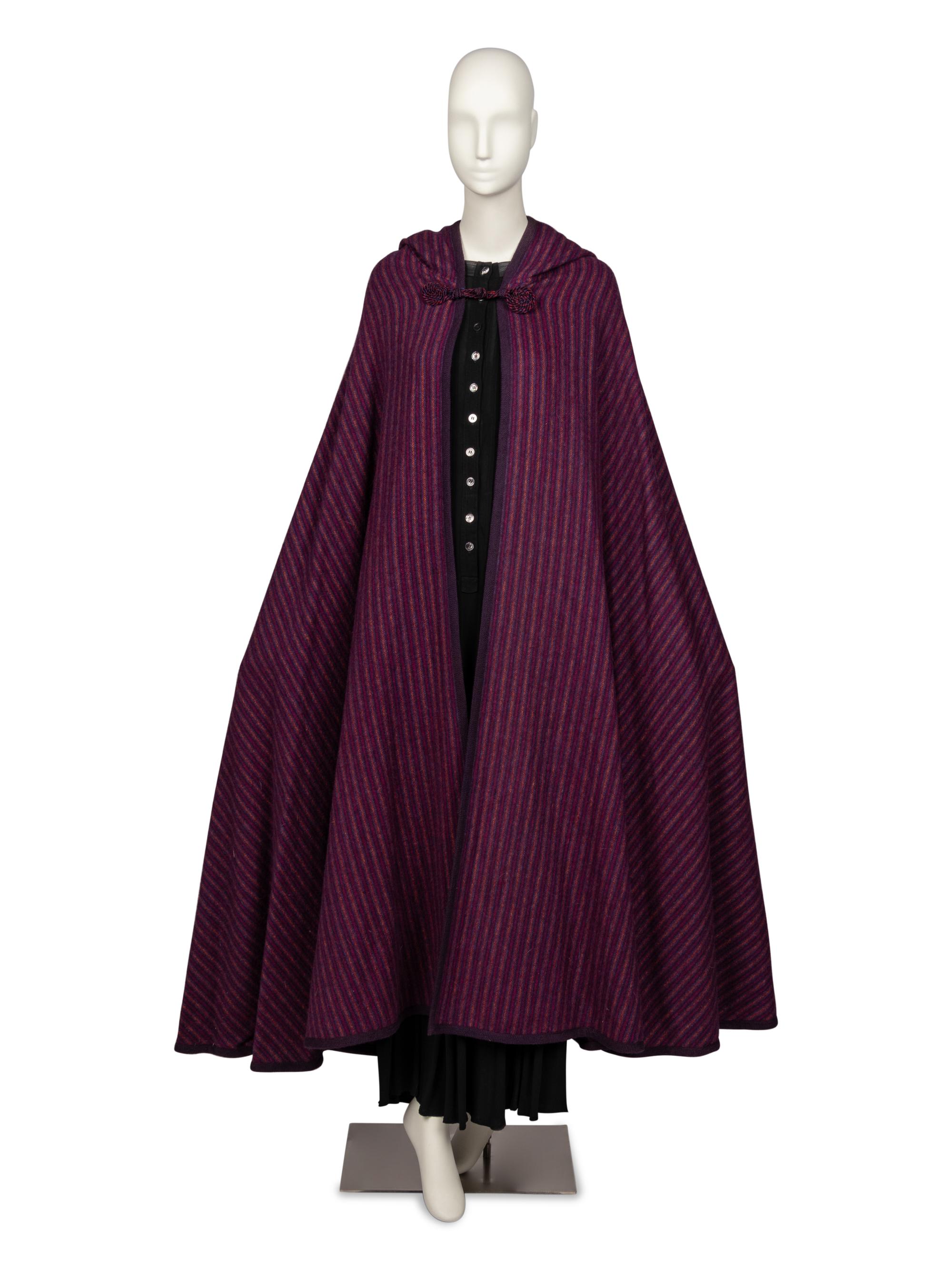 Saint Laurent Rive Gauche Wool Cape, 1970s