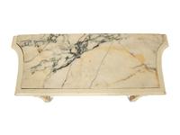 A Continental White Painted Mirrored Door Cabinet on Marble Top Base — Late 19th Century