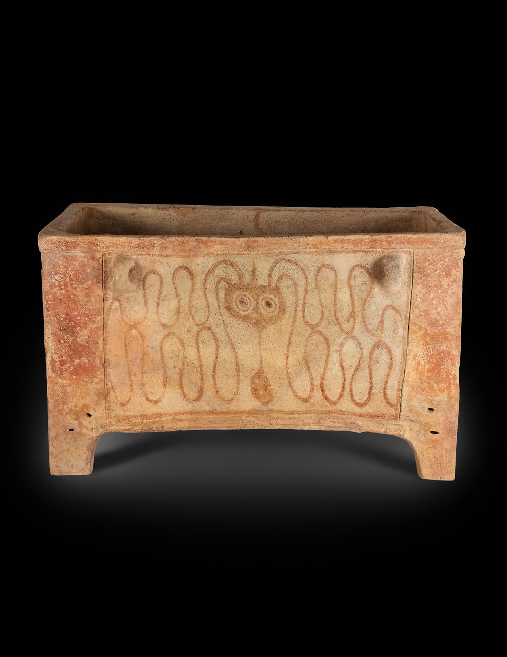 A Minoan Painted Terra Cotta Larnax