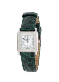 TIFFANY & CO., TWO STAINLESS STEEL WATCHES WITH EXOTIC LEATHER STRAPS
