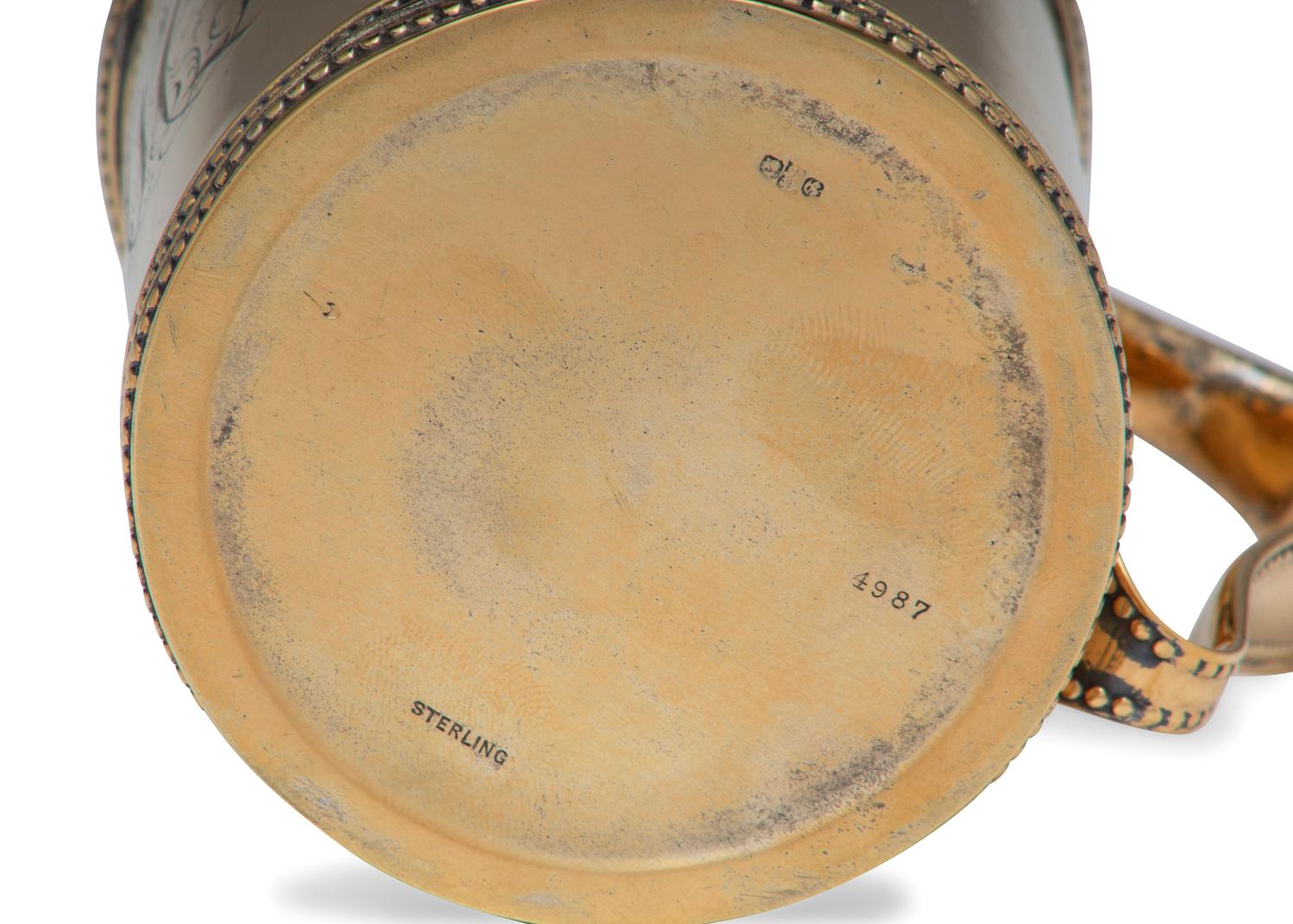Three American Silver-Gilt Mugs