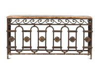 An Italian Wrought-Iron Marble-Top Console Table