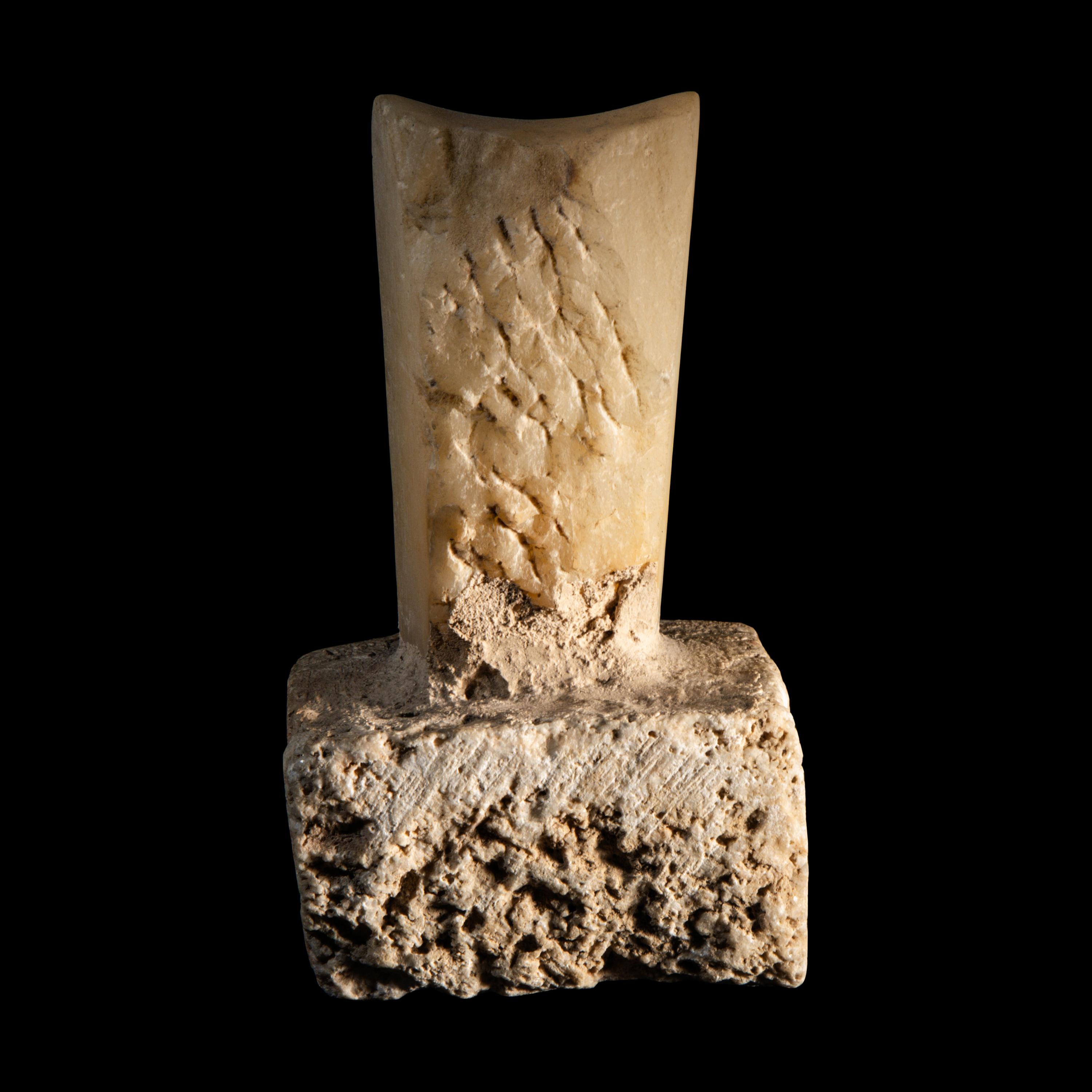 A South Arabian Alabaster and Limestone Stele