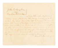 LINCOLN, Abraham (1809-1865). Autograph document, signed ("Lincoln & Herndon fr.d."). Logan County, Illinois, filed 19 March 1860.