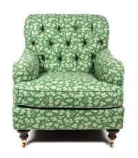 A Bridgewater Style Upholstered Club Chair Height 35 1/2 inches. — DREXEL HERITAGE