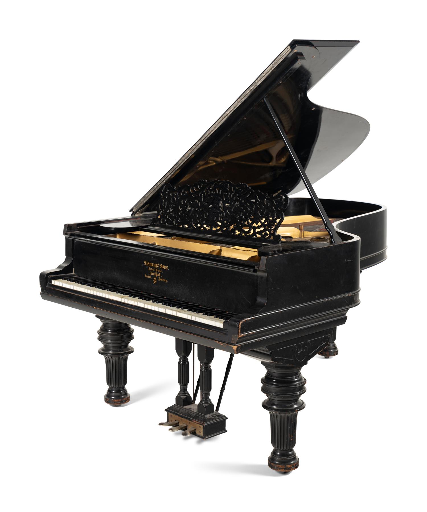 A Steinway and Sons Ebonized Grand Piano
