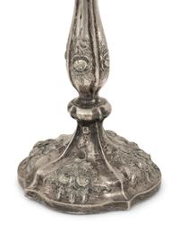 A Pair of Austro-Hungarian Silver Three-Light Candelabra