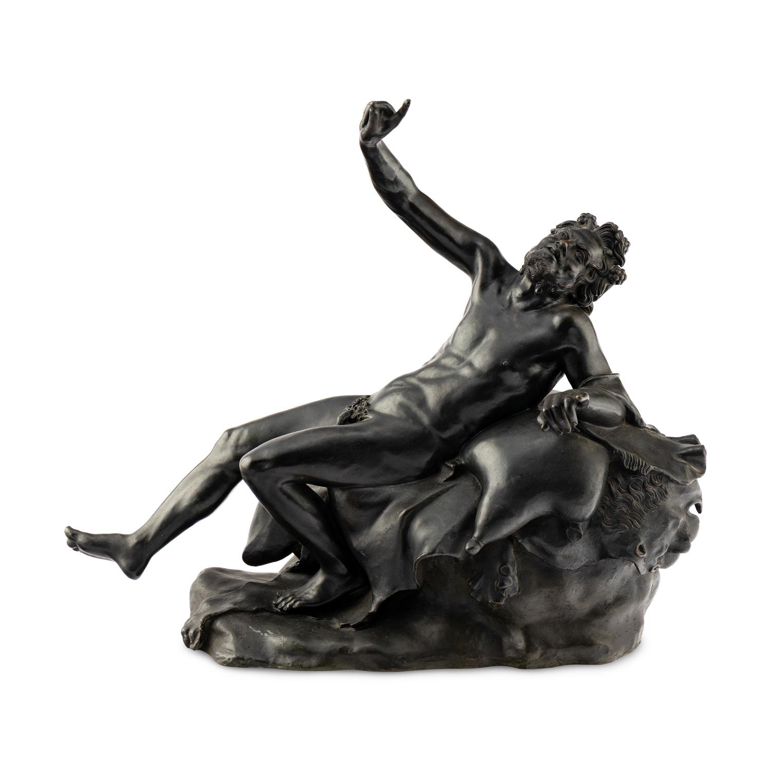 An Italian Bronze Figure of Drunk Silenus