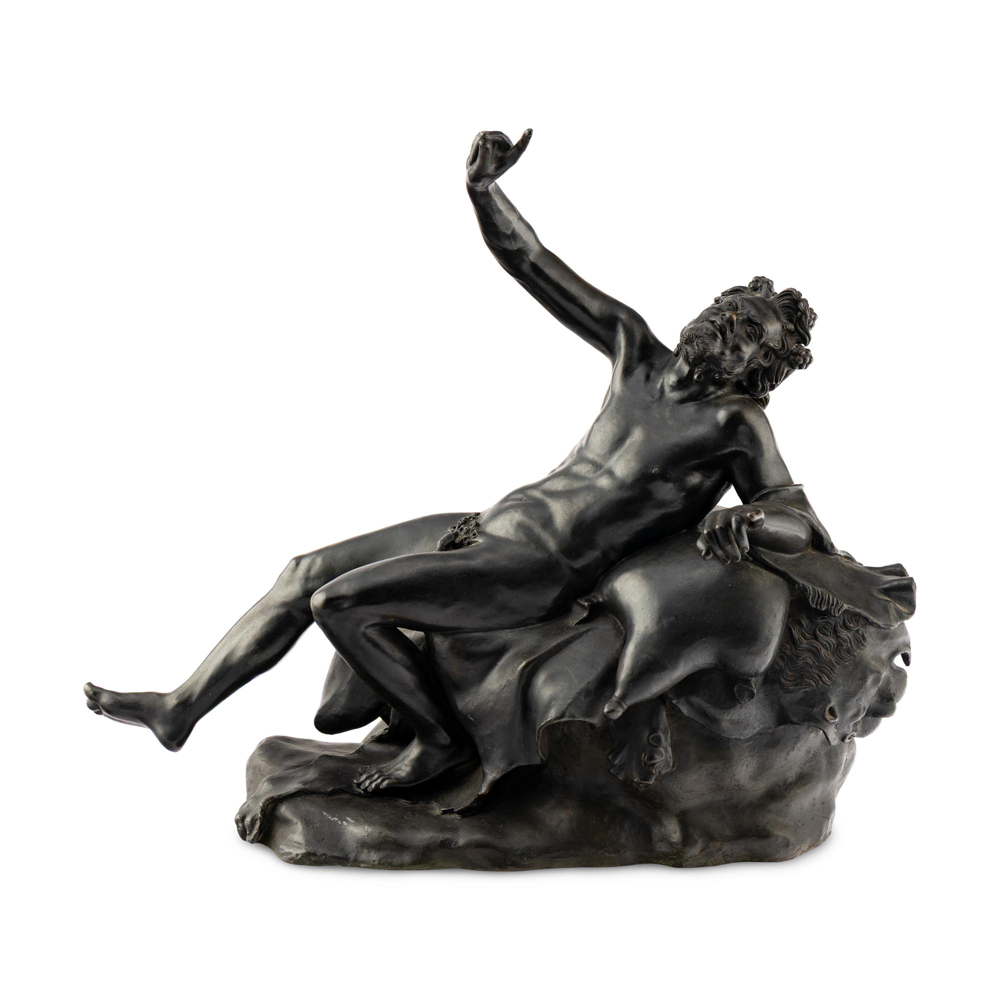 An Italian Bronze Figure of Drunk Silenus