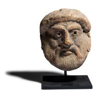 A Phoenician Terracotta Bearded Mask