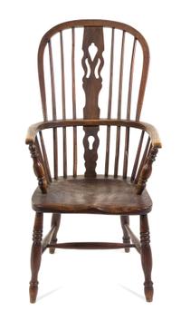 An English Oak Windsor Armchair — 19TH CENTURY