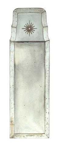A Queen Anne Style Glass Framed Pier Mirror Height 66 1/2 x width 20 inches. — 19TH CENTURY