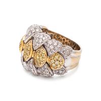 DIAMOND AND COLORED DIAMOND RING