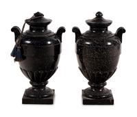 A Pair of Continental Marble Urns