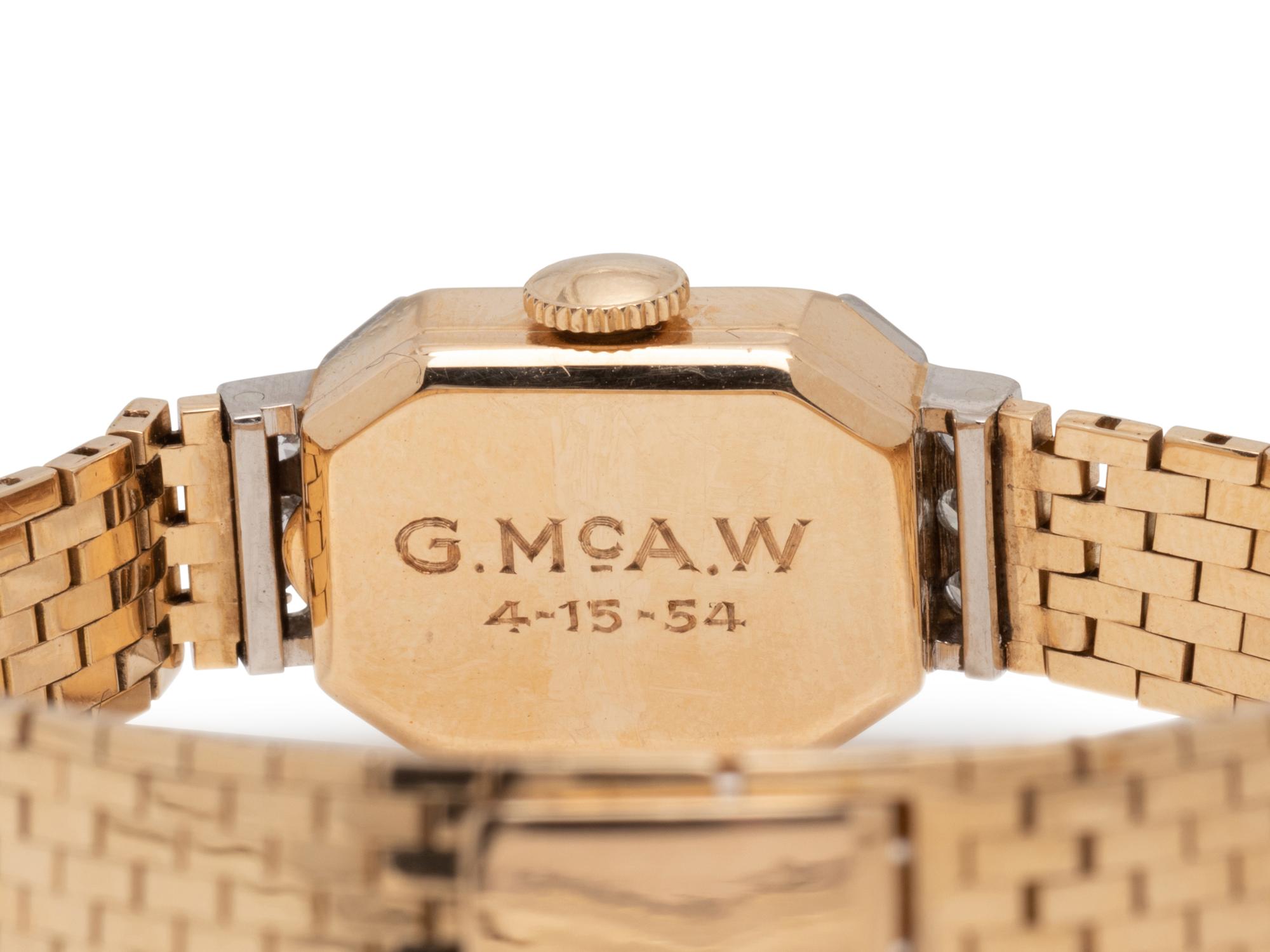 14K YELLOW GOLD, SYNTHETIC SAPPHIRE AND DIAMOND WRISTWATCH