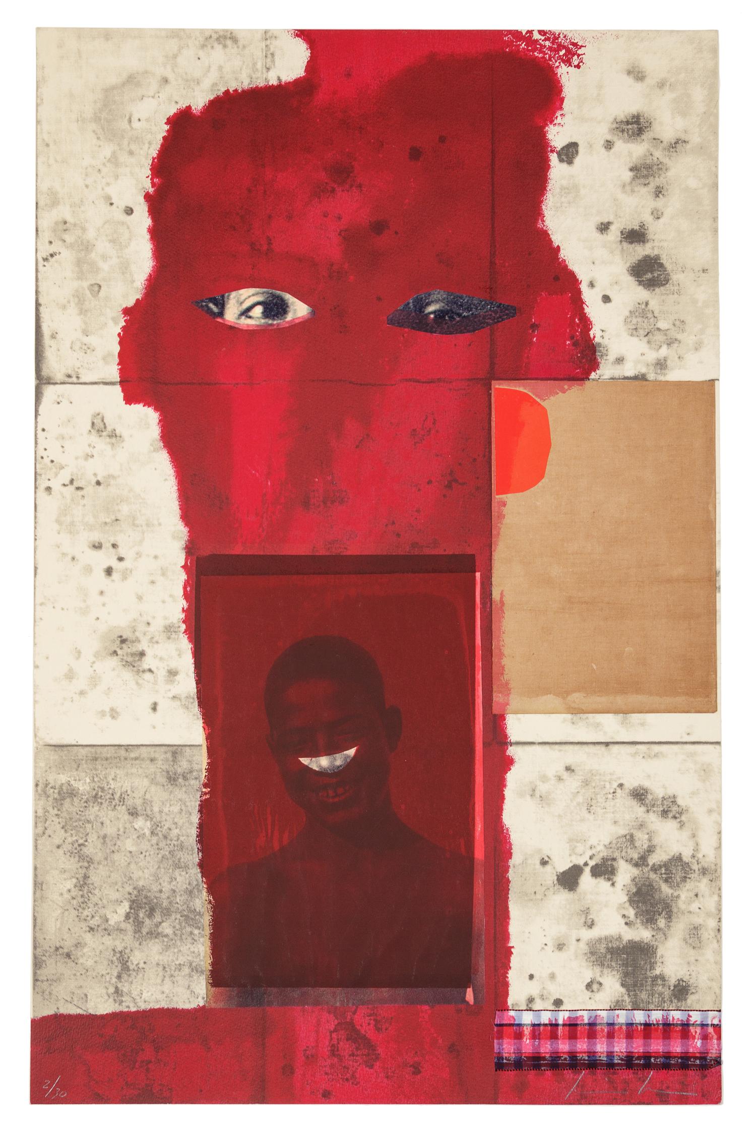 Untitled (Maroon Face)