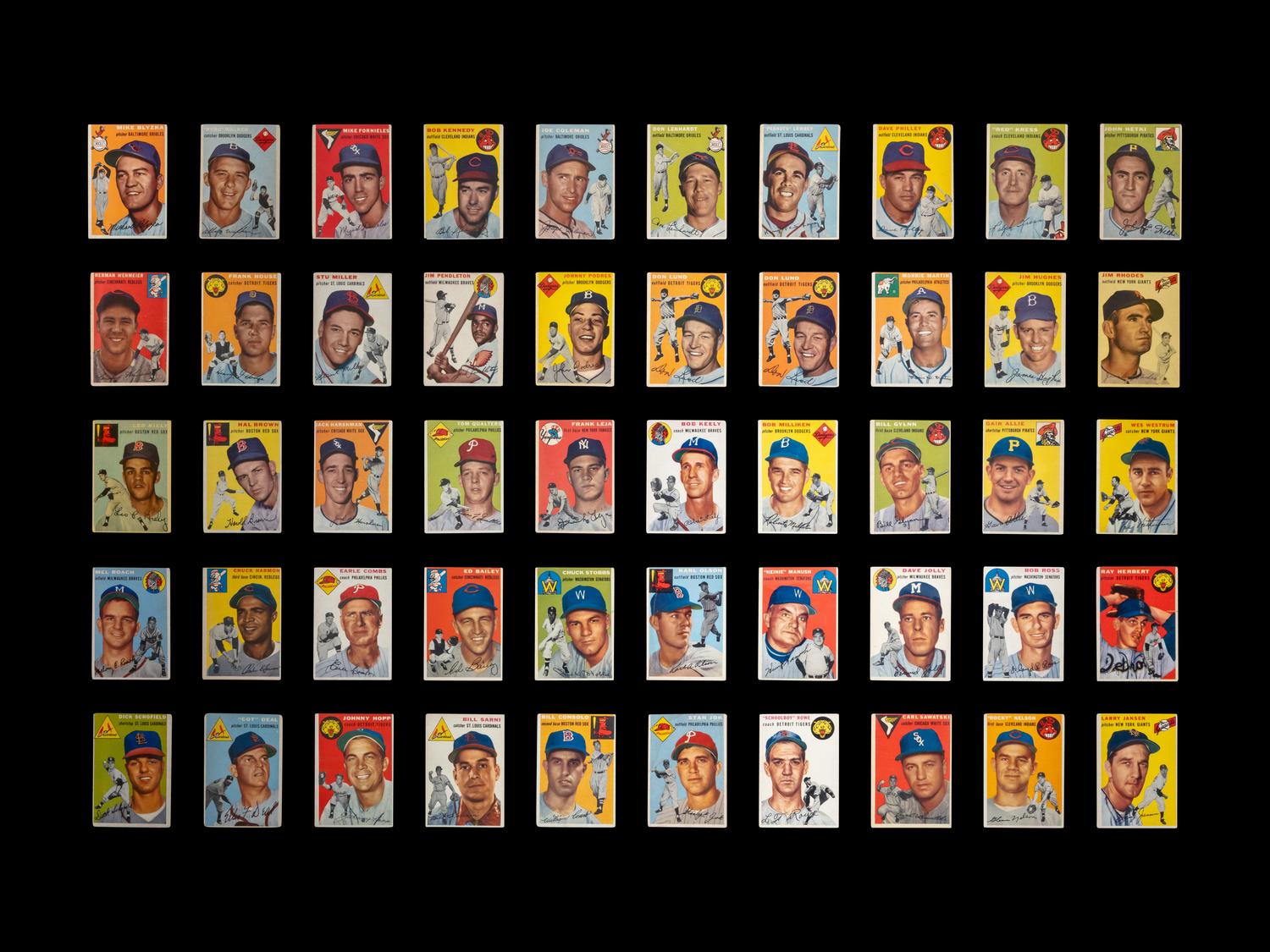 A Near Set of 1954 Topps Baseball Cards (245/250)