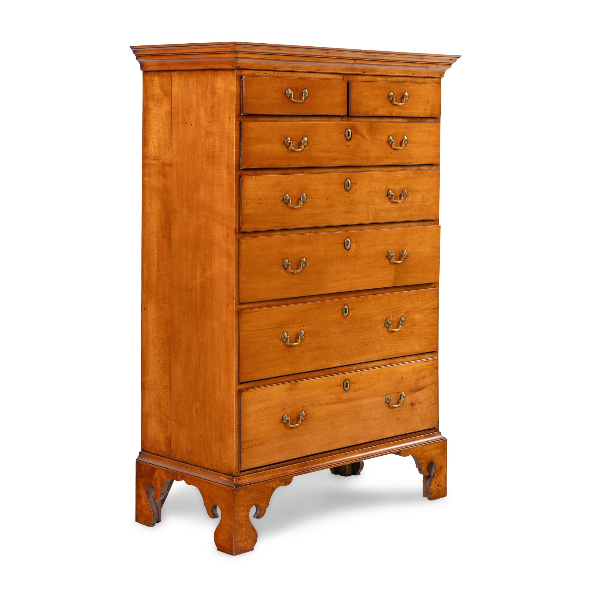 A Chippendale Maple Tall Chest of Drawers