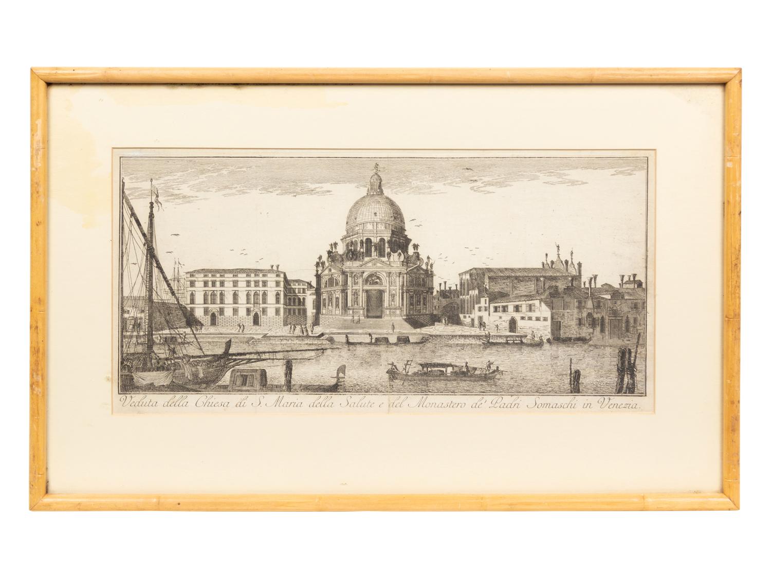 Four Etchings Depicting Venice