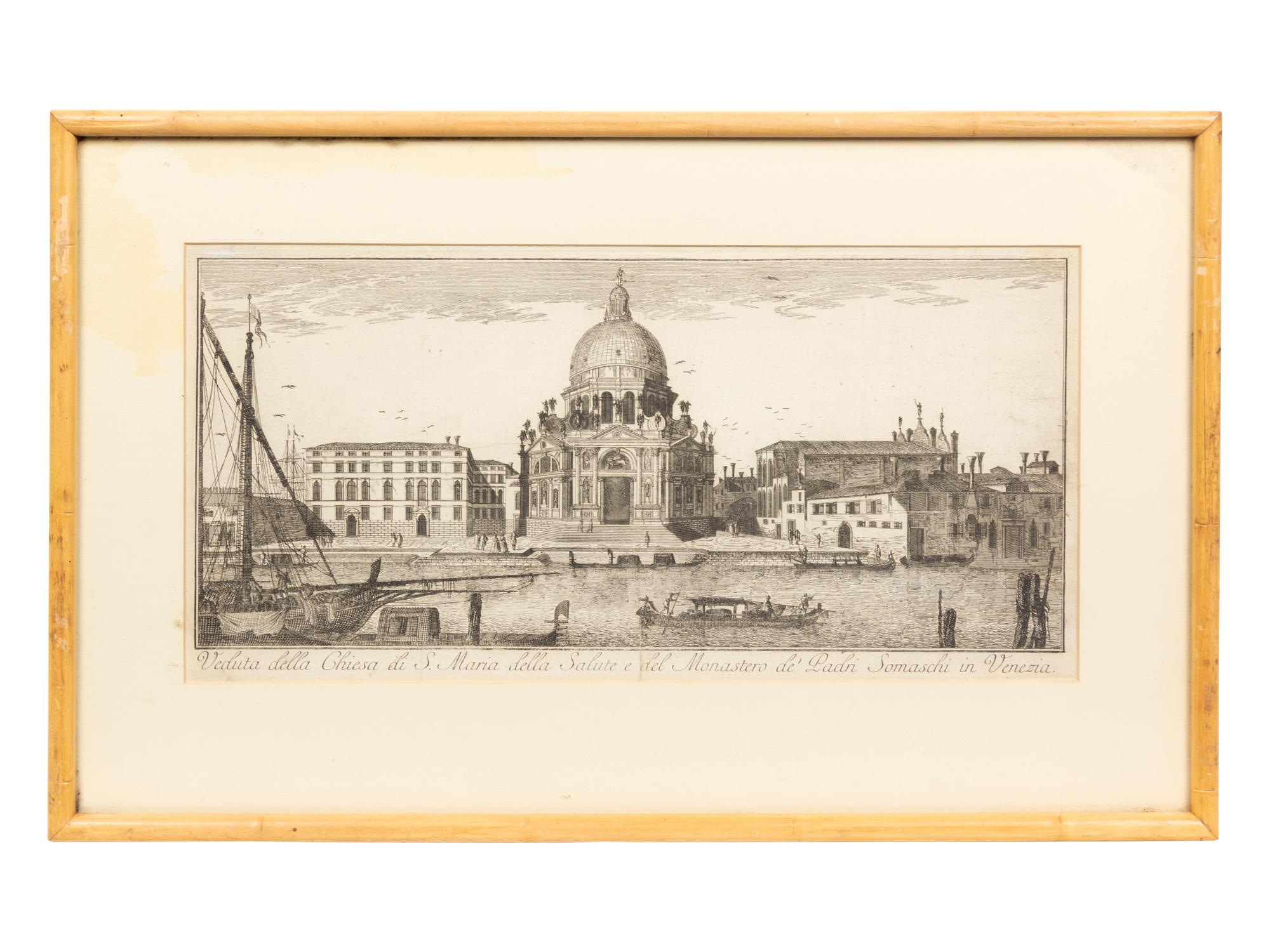 Four Etchings Depicting Venice