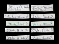 A Group of 10 Stan Musial Signed Autograph Cuts from The Collection of Stan Musial,