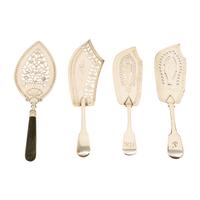 A Group of English Silver Flatware and Serving Articles