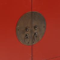 A Chinese Red-Painted Bookcase