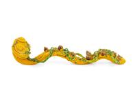 A Chinese Yellow Glazed Porcelain Ruyi Scepter