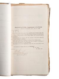 [CIVIL WAR]. Bound General Orders book referring to African American soldiers, 1864.