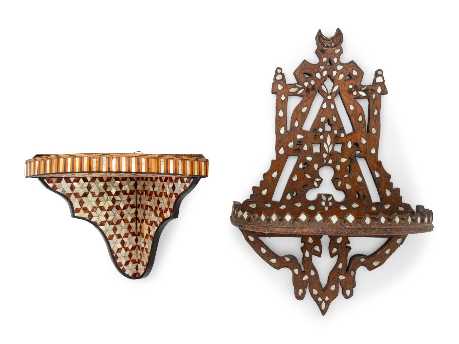 Two Inlaid Shelves