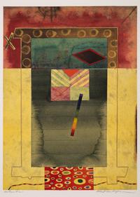 A Group of Four Abstract Works on Paper by 20th Century American Artists