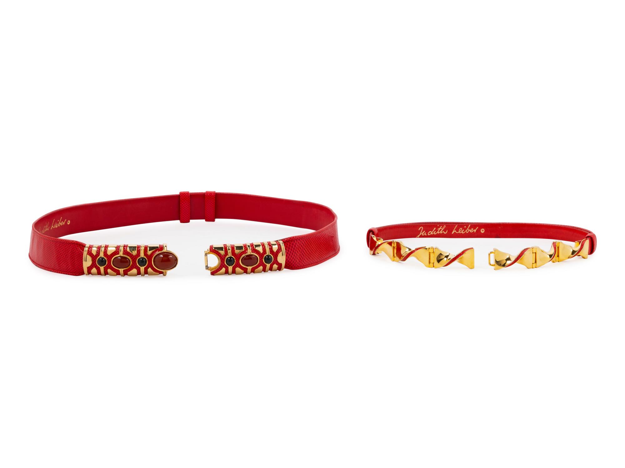 Two Judith Leiber Belts, 1980-90s