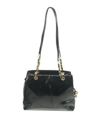 Chanel Black Patent Leather Handbag, 1980s