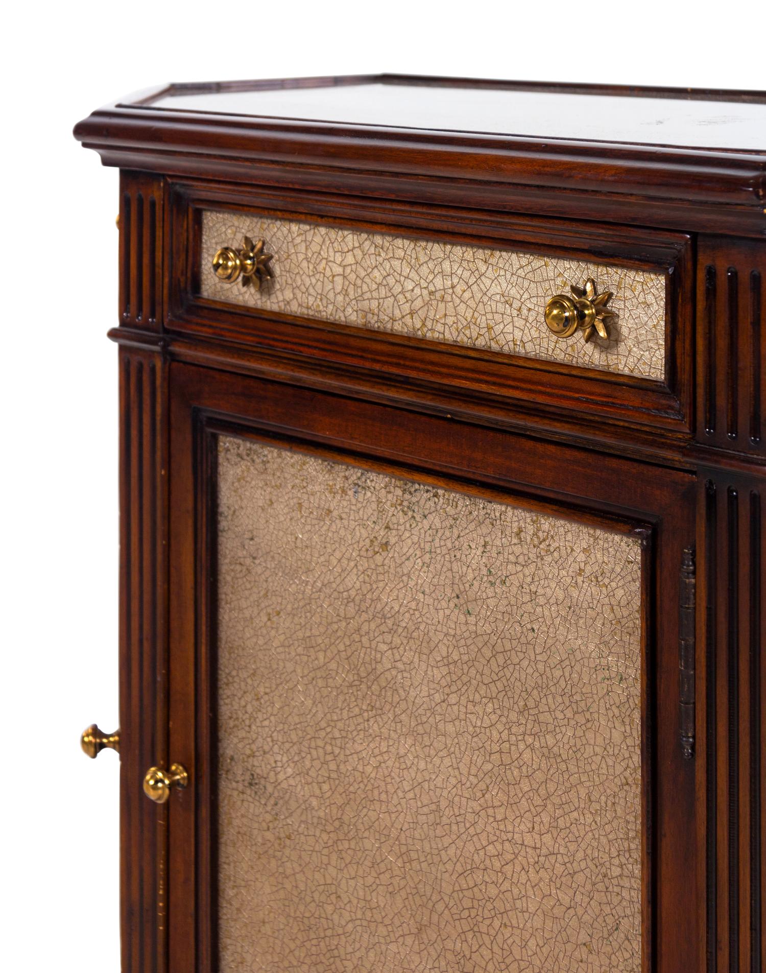 A Theodore Alexander Continental Walnut and Mirror Inset Cabinet