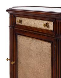 A Theodore Alexander Continental Walnut and Mirror Inset Cabinet