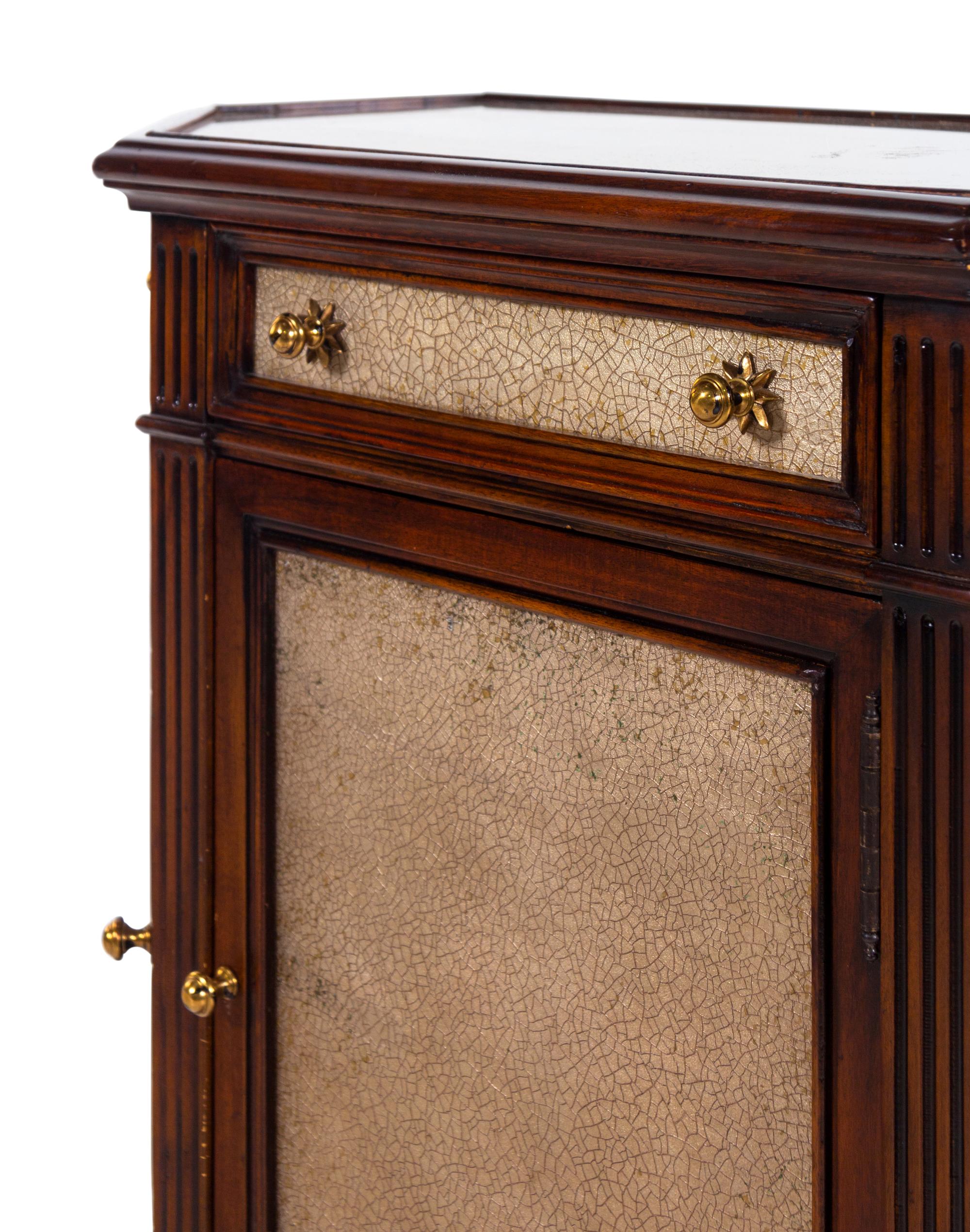 A Theodore Alexander Continental Walnut and Mirror Inset Cabinet