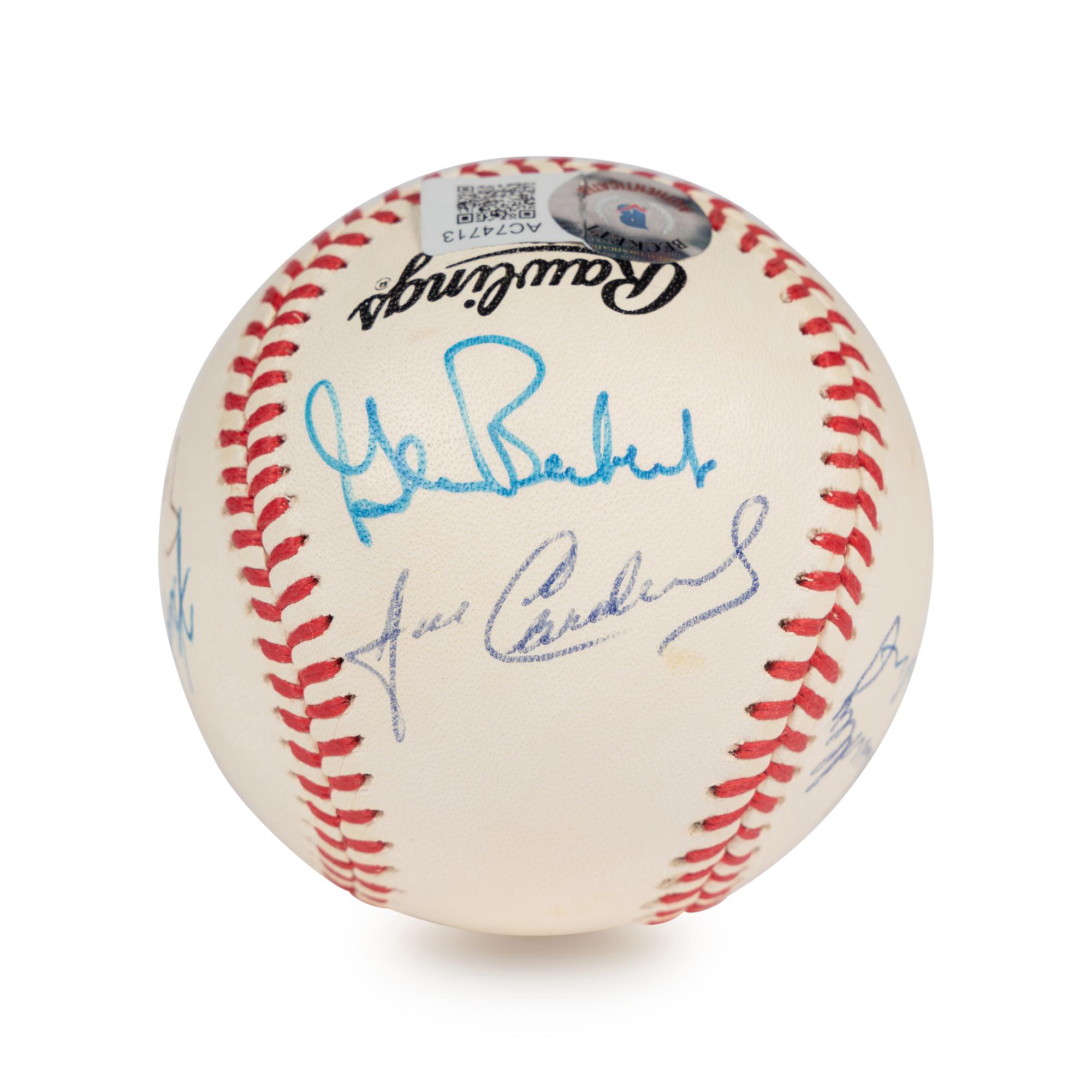 A Chicago Cubs Greats Signed Autograph Baseball (Beckett Authentication Services Letter),