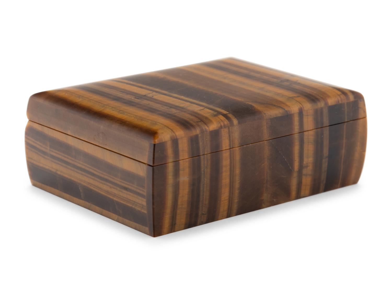 A Tiger's Eye Table Casket