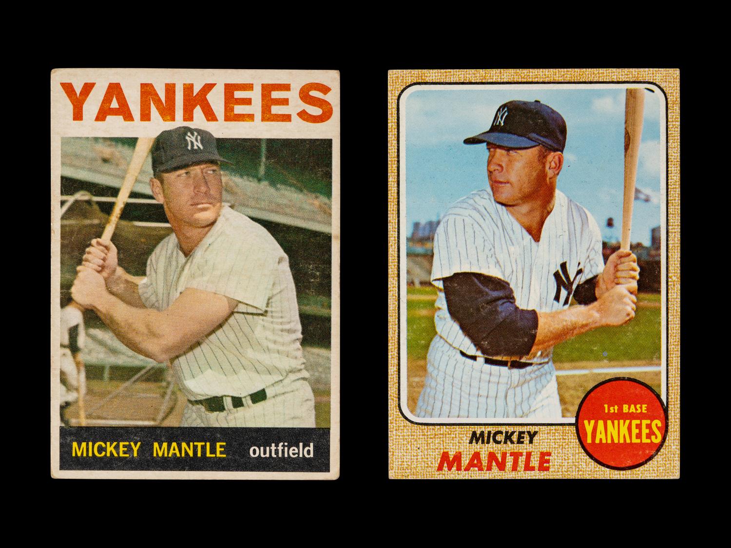 A Collection of 1964 and 1968 Topps Mickey Mantle Baseball Cards