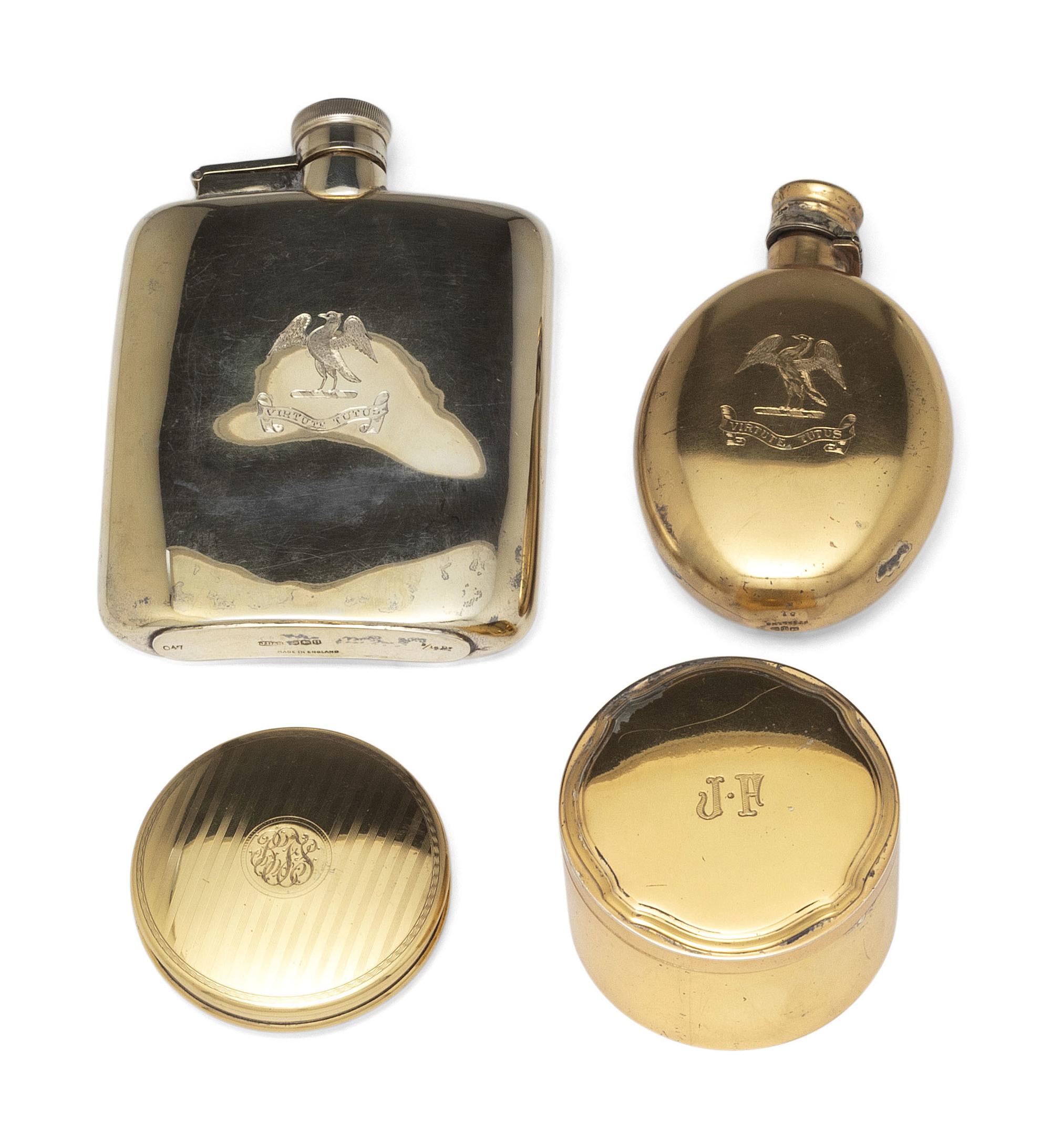 Four Silver-Gilt Hollowware Articles