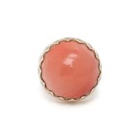 CORAL AND YELLOW GOLD RING