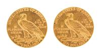 United States of America (1929), A Pair of $2.50 Gold Indian Heads — A Pair of $2.50 Gold Coins
