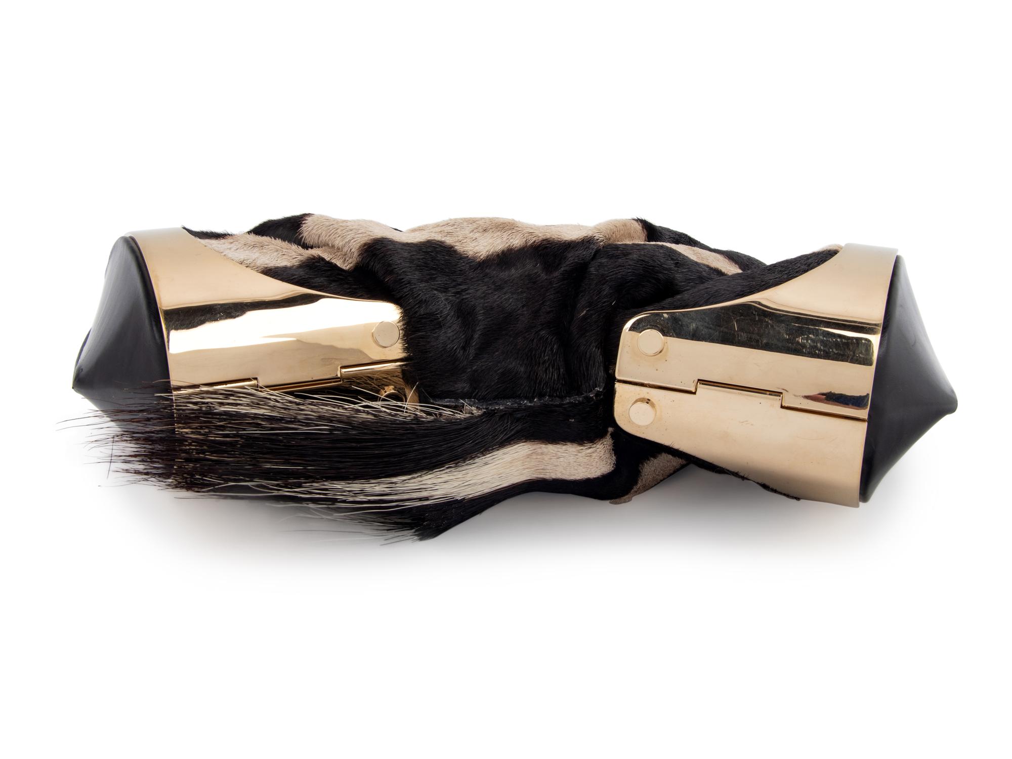 Yves Saint Laurent Mombasa Zebra and Horn Handbag, 2002