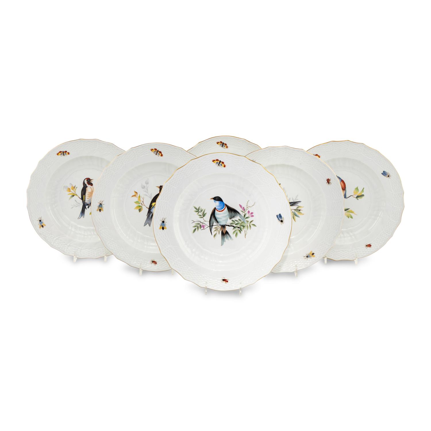 A Set of Six Chelsea House Porcelain Plates