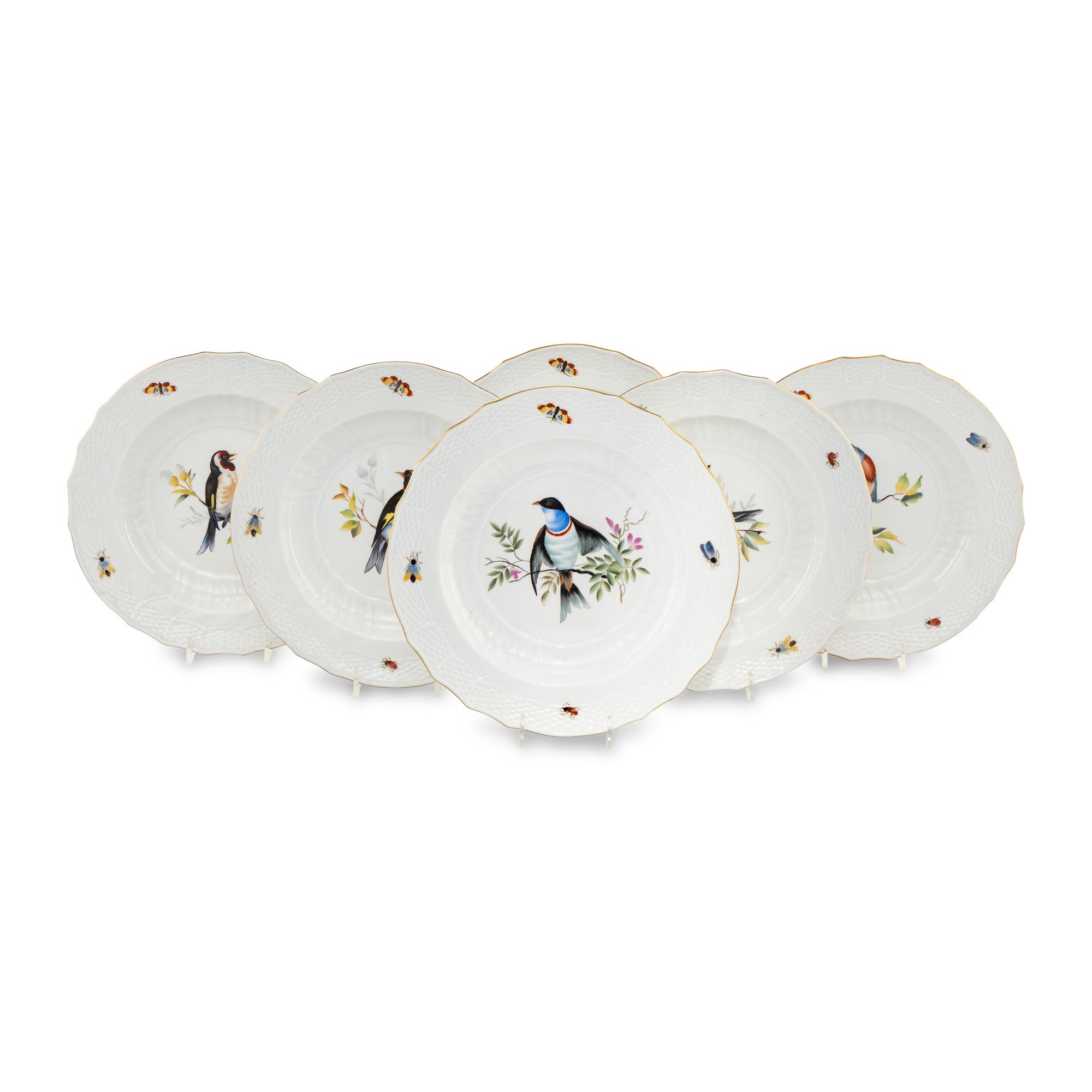 A Set of Six Chelsea House Porcelain Plates