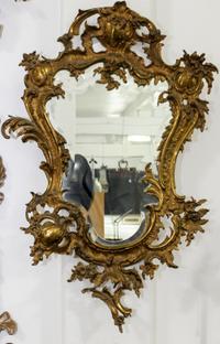 A Louis XV Style Gilt Bronze Mirror Height 32 x width 20 1/2 inches. — 20TH CENTURY